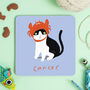 Cancer Star Sign Cat Coaster Astrology Zodiac Gift, thumbnail 1 of 1