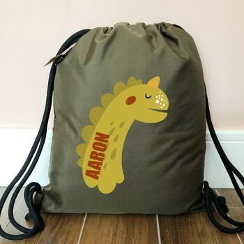 Personalised Dinosaur Pe Kit Bag, 2 of 7