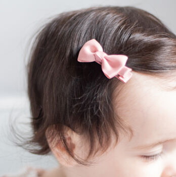 Mini Baby Hair Bow Clips In 27 Colours, 3 of 8