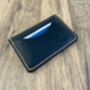 Black Leather Card Wallet, Personalised Card Holder, thumbnail 9 of 12