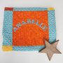 Vibrant Orange Blue Personalised Patchwork Blanket, thumbnail 4 of 12