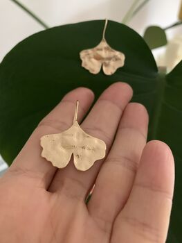 Ginkgo Leaf Earrings, 4 of 6