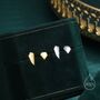 Sterling Silver Asymmetric Polygon Stud Earrings, thumbnail 1 of 12