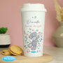 Personalised Floral Travel Cup For Her, thumbnail 1 of 2