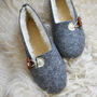 Felt Slippers With Cream Details, thumbnail 7 of 8
