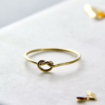 Contemporary Skinny Knot Ring, 3 of 11