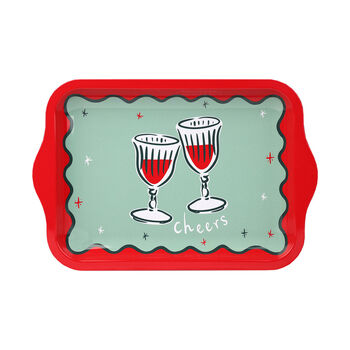 Elegant Christmas Small Serving Drinks And Canape Tray, 2 of 9