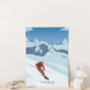 Courchevel Ski Resort France Travel Poster Art Print, thumbnail 3 of 8