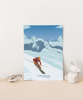 Courchevel Ski Resort France Travel Poster Art Print, 3 of 8