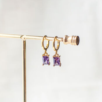 Purple Glass Earrings, 5 of 11