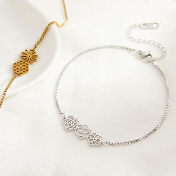 Custom Birth Month Flower Bracelet Gift, 4 of 6