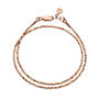 Tiny Rose Gold Plated Nugget Wrap Bracelet, thumbnail 2 of 6