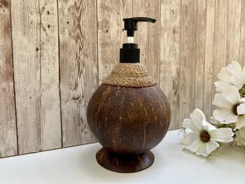 Natural Coconut Shell Soap And Lotion Dispenser, 2 of 11