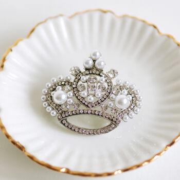 Vintage Style Crown Brooch, 4 of 4