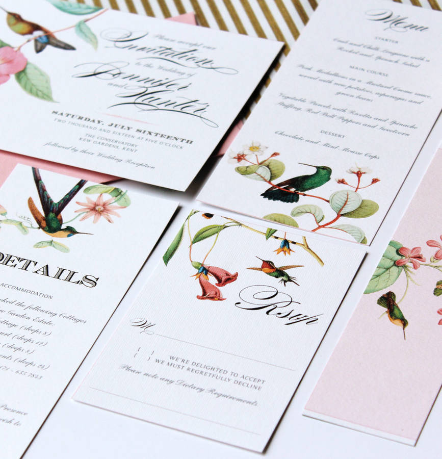 Hummingbird Wedding Invitations 7