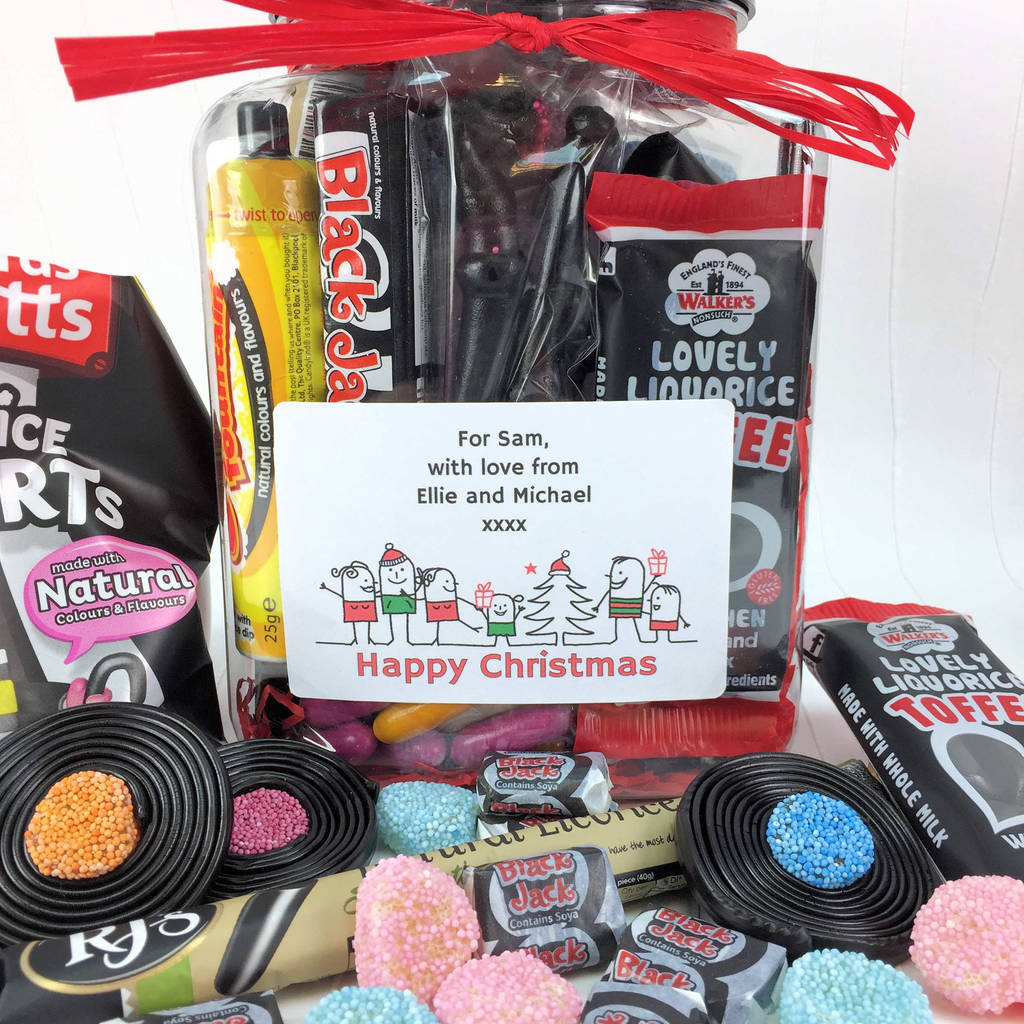 Personalised Retro Liquorice Gift Jar By Cocoapod Chocolates