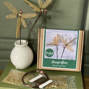 Golden Dragonflies Bead Craft Kit, 2 of 4