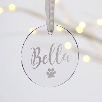 Personalised Dog Pet Christmas Bauble Decoration, 2 of 3