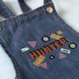 Personalised Name Embroidered Baby Dungarees, thumbnail 7 of 12