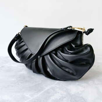 Candy Slouchy Leather Handbag Black, 2 of 7