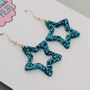 Small Star Glitter Resin Earrings, thumbnail 4 of 12