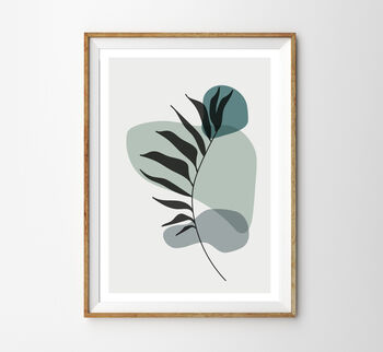 Set Of Three Contemporary Art Silhouette Leaf Prints, 2 of 5