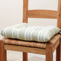Millstone Blue Striped Dining Seat Pads, thumbnail 3 of 6