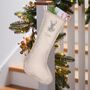 Personalised Grey Stag Christmas Stocking, thumbnail 2 of 4