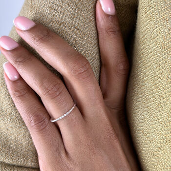 Sterling Silver Skinny Twisted Ring, 6 of 11