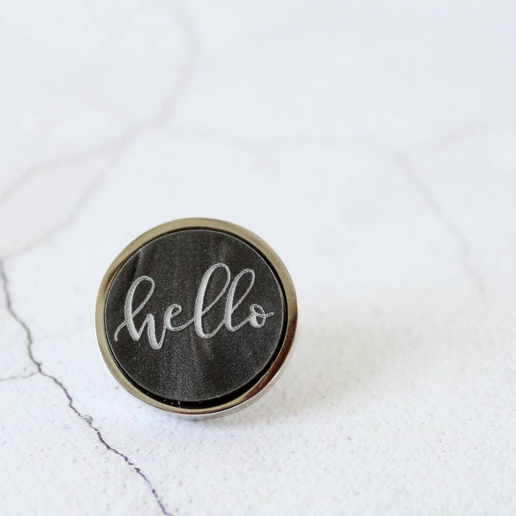 Luxury Lapel Pin, Hello By Rocket and Fox