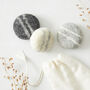 Fair Trade Wool Felted Soap Marble Pebble 3pc Gift Set, thumbnail 1 of 12