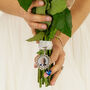 Personalised Photo Bridal Floral Memorial Bouquet Charm, thumbnail 2 of 6