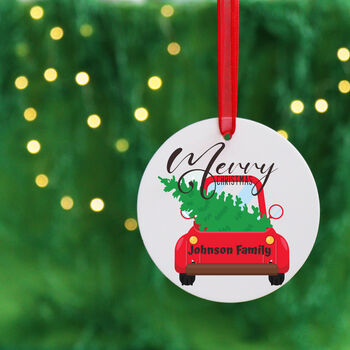 Personalised Family Christmas Truck Bauble, 2 of 7
