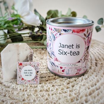 Birthday Tea Set With Personalised Messages On Tea Bags, 6 of 8