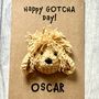 Personalised Dog Name Gotcha Day Crochet Birthday Card Handmade, thumbnail 3 of 12