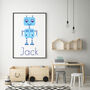Personalised Children's Robot Prints, thumbnail 2 of 9