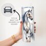 Personalised Watercolour Horses Travel Mug – Insulated Cup For Equestrians, thumbnail 2 of 7