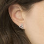 Sterling Silver Celtic Triquetra Stud Earrings, thumbnail 2 of 3