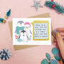 Personalised Penguin Family Christmas Scratch Card, thumbnail 5 of 11