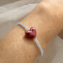 Raspberry Gelato Heart Charm Hoop Earrings, thumbnail 8 of 9
