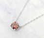 Garnet 1ct Moissanite Crystal Sterling Silver Necklace, thumbnail 1 of 6