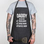 Personalised Father's Day List Denim Apron, thumbnail 1 of 5