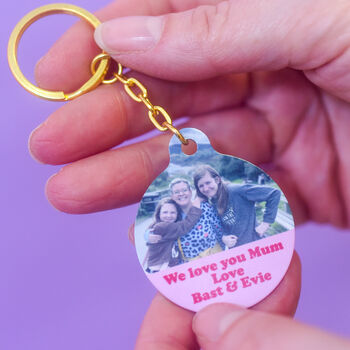 Mother's Day Photo Message Keyring Personalised Gift, 5 of 6