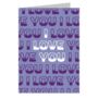 I Love You Greeting Card Purple, thumbnail 1 of 2
