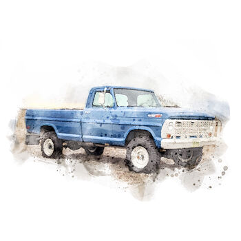 Pick Up Truck Personalised Portrait, 7 of 7