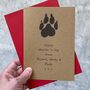 Personalised Dog Paw Print Mother's Day Card, thumbnail 3 of 3