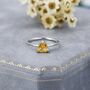 Genuine Yellow Citrine Ring In Sterling Silver, thumbnail 1 of 11