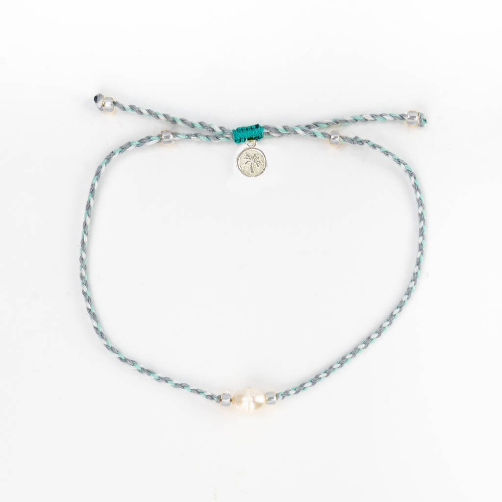 Bora Freshwater Pearl Surf Handwoven Anklet By Pineapple Island ...