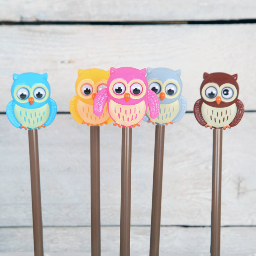 Owl Write To You Owl Pens By Red Berry Apple | notonthehighstreet.com