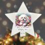 Personalised Bichon Freis In Christmas Lights, thumbnail 6 of 9